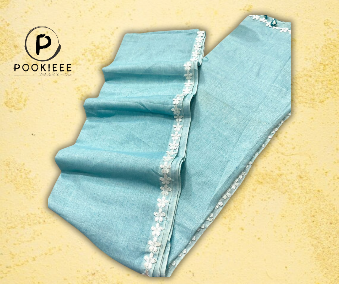 Nayan Tara Lace Border CK Khadi Saree with Blouse Piece